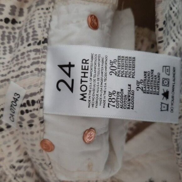 MOTHER Looker Ankle Fray Slipstream in Silver Strand Slim Jeans Sz 24 - Picture 14 of 15